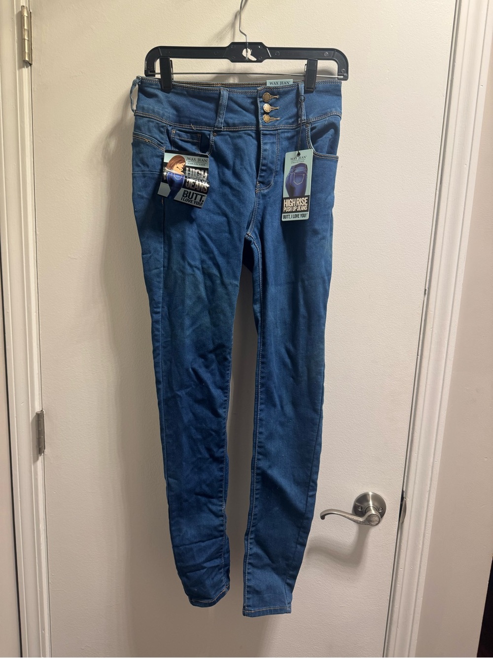 *Wax Jean High-Rise Slim Fit Jeans in blue